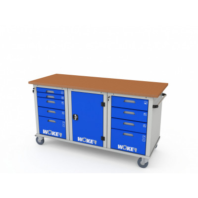 Верстак мобильный трехтумбовый WOKER PRO 3514.F30.1800
